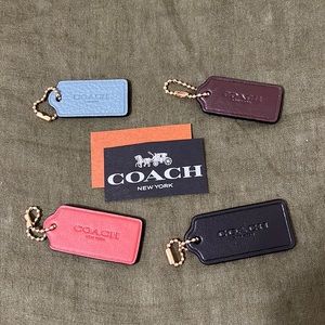 Coach tags bundle of 4
